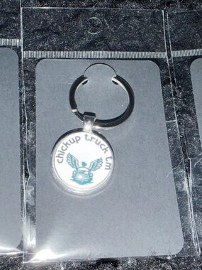 Chickup Truck logo on truck with wings keychain 🩵🛻🐥🩵🪽